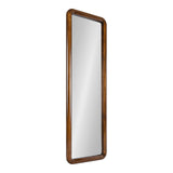 Pao Mid-Century Panel Wood Framed Wall Mirror, 16 x 48, Walnut Brown