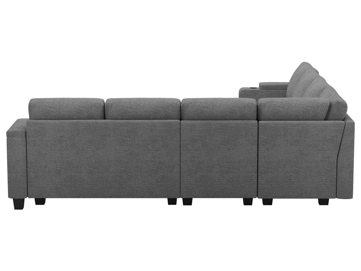 Sectional Sofa L Shaped Sectional Couch with Storage Ottoman Convertible