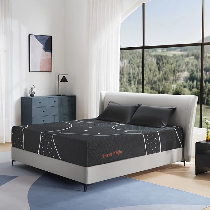 Queen Mattress, 12 Inch Gel Memory Foam Mattress in a Box, Plush Comfort Queen Size