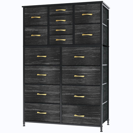 16 Drawers Dresser for Bedroom, Tall Dressers & Chests of Drawers with Wood Top