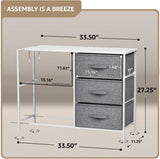 Dresser with 5 Drawers - Chest Organizer Unit with Steel Frame Wood Top & Handle