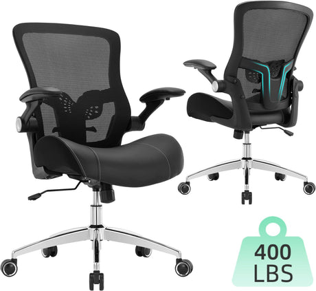 Office Chair Ergonomic Desk Chair-400lbs Big and Tall Heavy Duty, Wide & Soft 3D