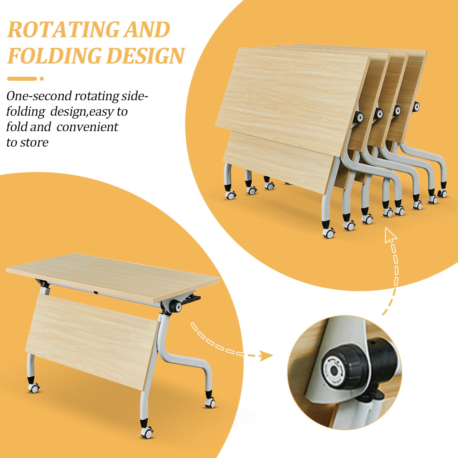 Conference Table,4PCS Folding Conference Room Table
