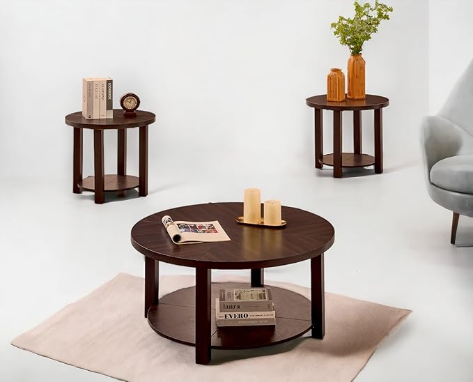 Contemporary Rectangle 3-Piece Occasional Table Set includes Lift Top Coffee Table