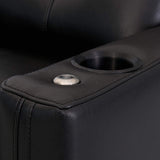 Cloud XS850 Home Theater Chairs - Black Bonded Leather - Manual Recline