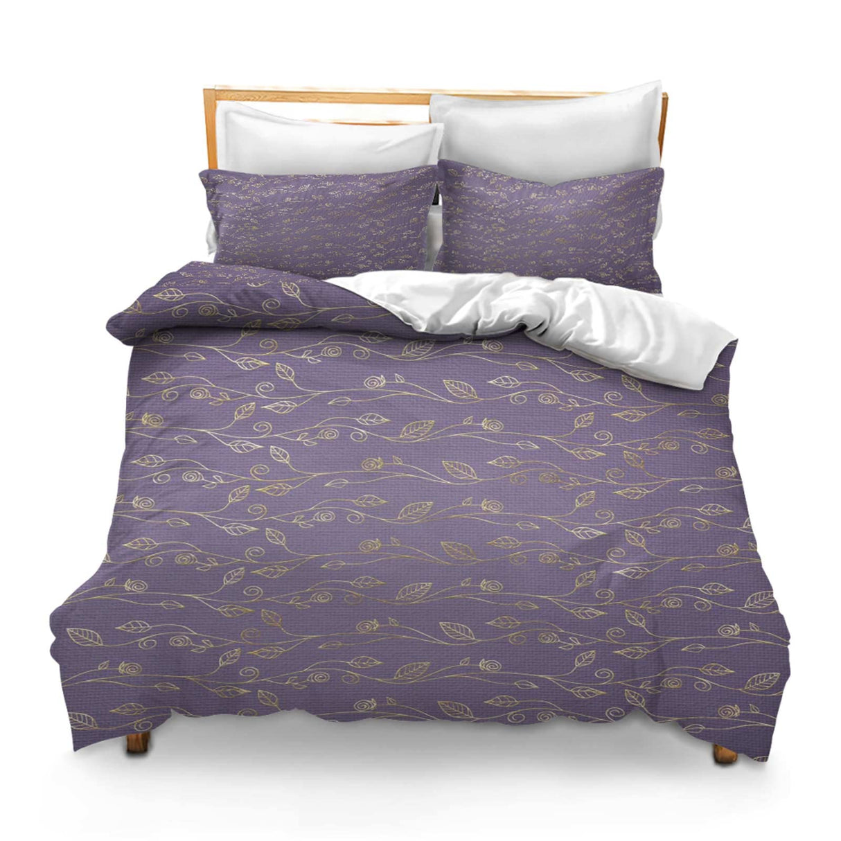 Printed Comforter Cover Set Twin Gold Foil Art Nouveau Art Deco Digital Paper Scrapbooking Pattern Template Premium Vintage Invitation Paper Frame for Kids Girls Bedding Quilt Bed Cover Sets