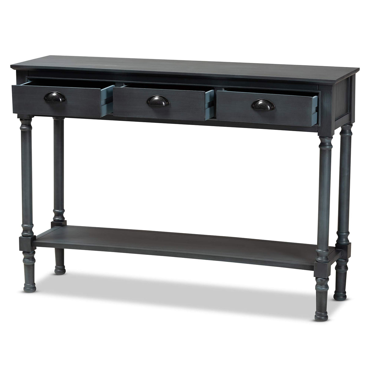 Garvey Console Tables, Dark Blue Gray