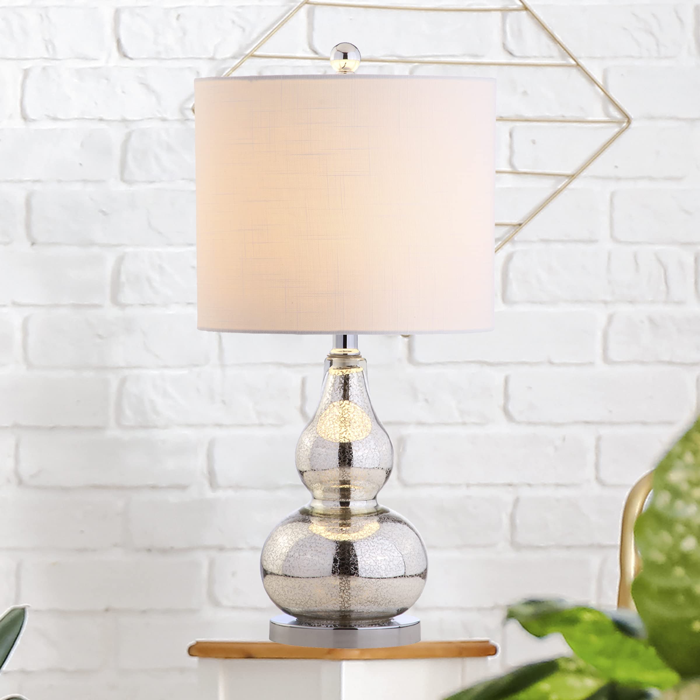 YL1028C Anya 20.5" Mini Glass LED Table Lamp, Transitional, Glam, Midcentury, Modern