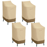 Veranda Water-Resistant 26 Inch Patio Bar Chair & Stool Cover, 4-Pack, Patio Furniture Covers