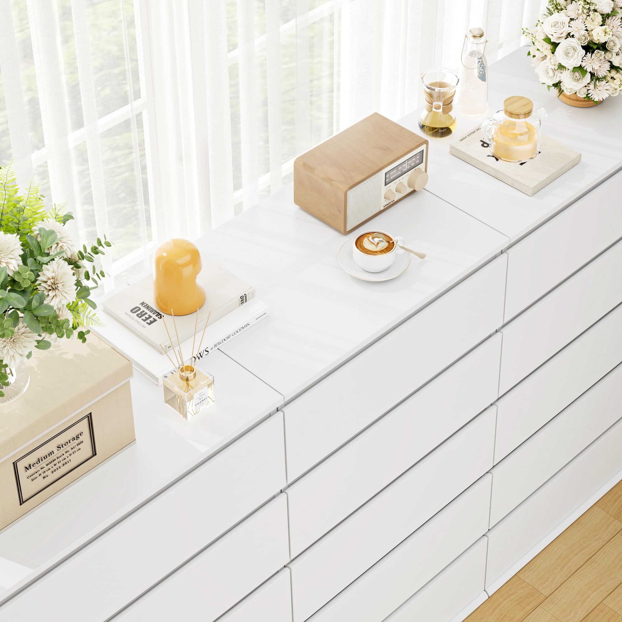 White Dresser, 5 Drawer Dresser Tall White Dresser