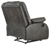 Bladewood Faux Leather Pebble Manual Zero Wall Recliner, Gray