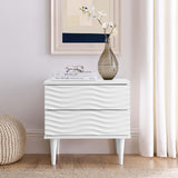Modern 2-Drawer Bedside Accent Table Nightstand
