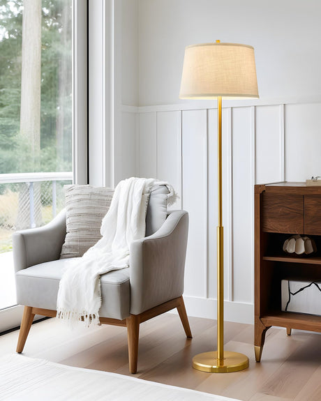 61.75" Modern Floor Lamp for Living Room Tall Lamp for Bedroom Gold Floor Lamp