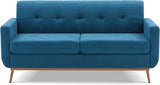 65" W Loveseat Sofa, Mid Century Modern Love Seat Couches