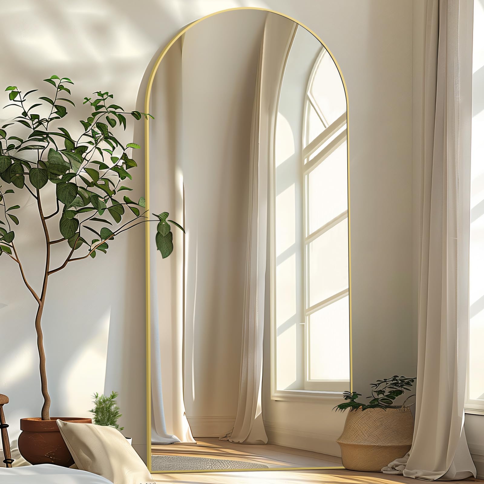 Mirror Full Length, Gold Arched Full Length Mirror