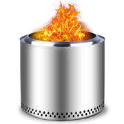 19 inch Portable Wood Burning Smokeless Fire Pit with Removable Ash Pan