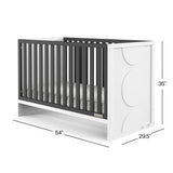 3 in 1 Convertible Crib, Baby Crib Converts to Day Bed, Toddler Bed