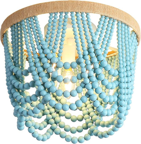 Boho Light Fixture Boho Beaded Chandelier Boho Light Fixtures Ceiling Beaded Light