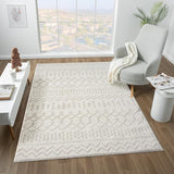 Ibiza Collection 8742 Cream 8x10 Modern Abstract Area Rug