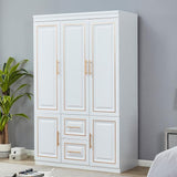 70.8" Tall Modern Armoire Wardrobe Closet Wooden with 2 Drawers 3 Doors Hanging