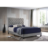 Warner Queen Upholstered Bed Grey