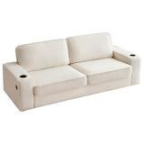 Modern Sofa, 89in Comfy Couch with Cup Holders & USB Charging Ports