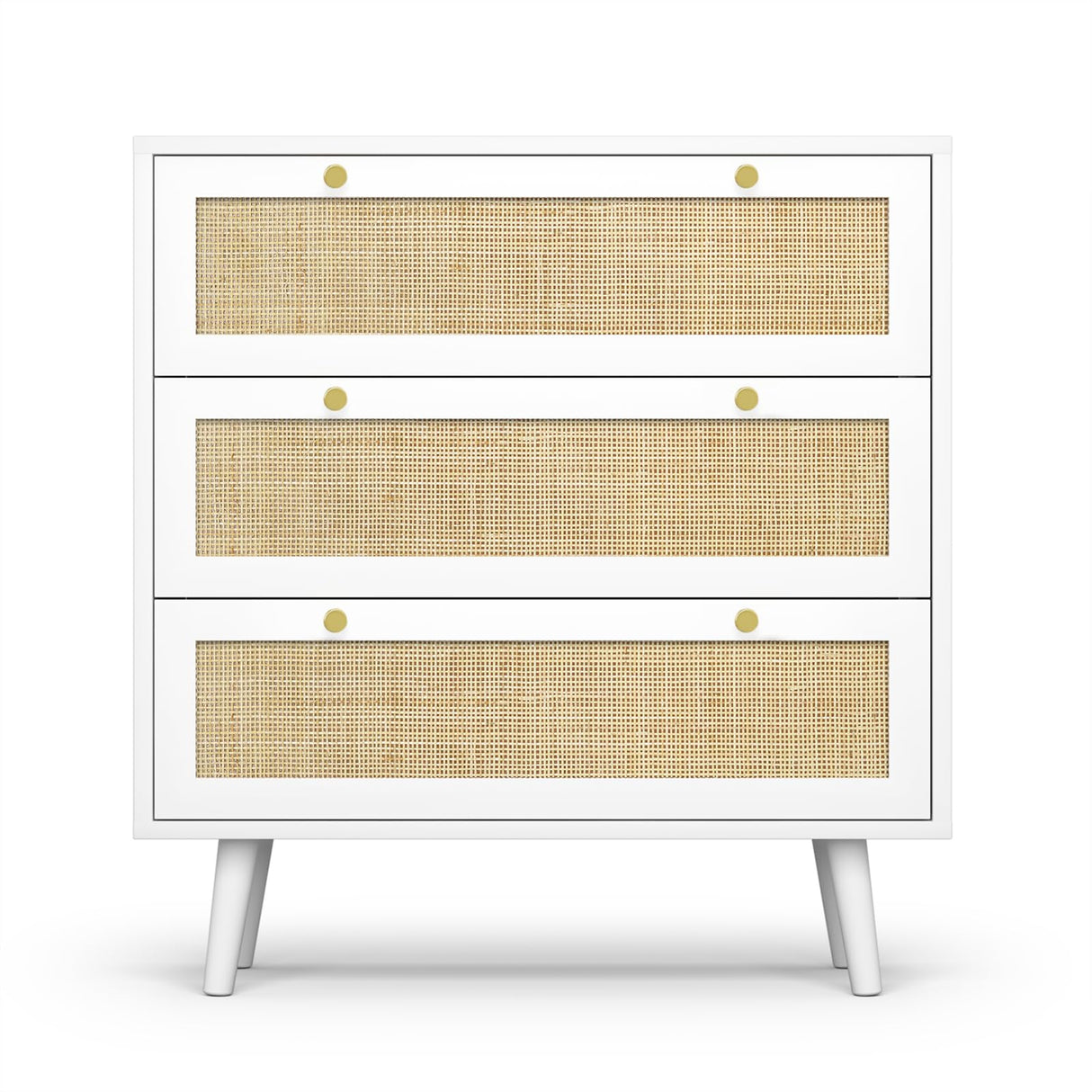 White Dresser for Bedroom with 3 Drawers, Modern Wood 3 Drawer Dresser