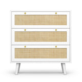 White Dresser for Bedroom with 3 Drawers, Modern Wood 3 Drawer Dresser