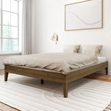 Solid Wood Platform Bed Frame, Strong Wood Slat Support, No Box Spring Needed