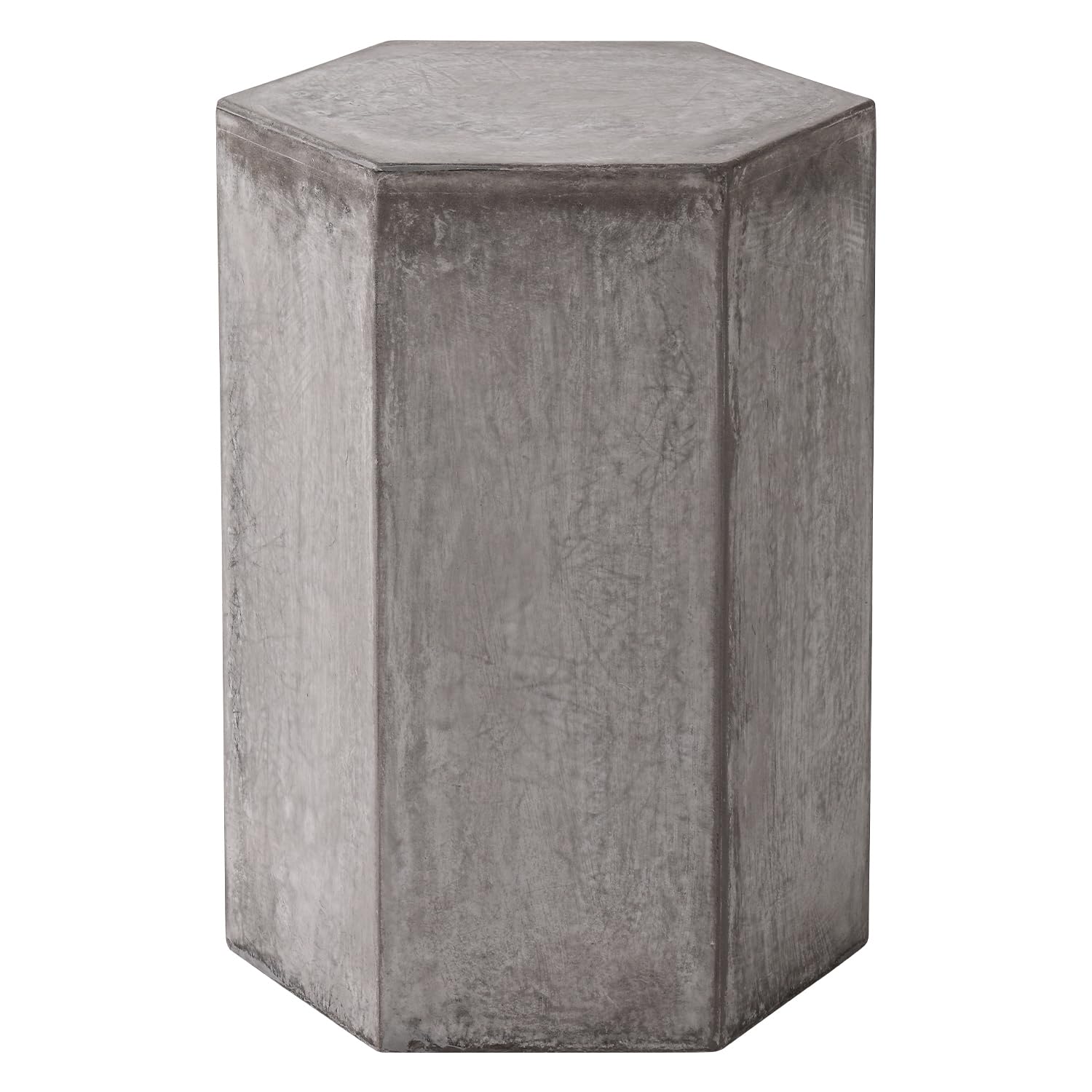 Outdoor Concrete Side Table, Outdoor End Tables for Patio 20" H Heavy Duty Outdoor