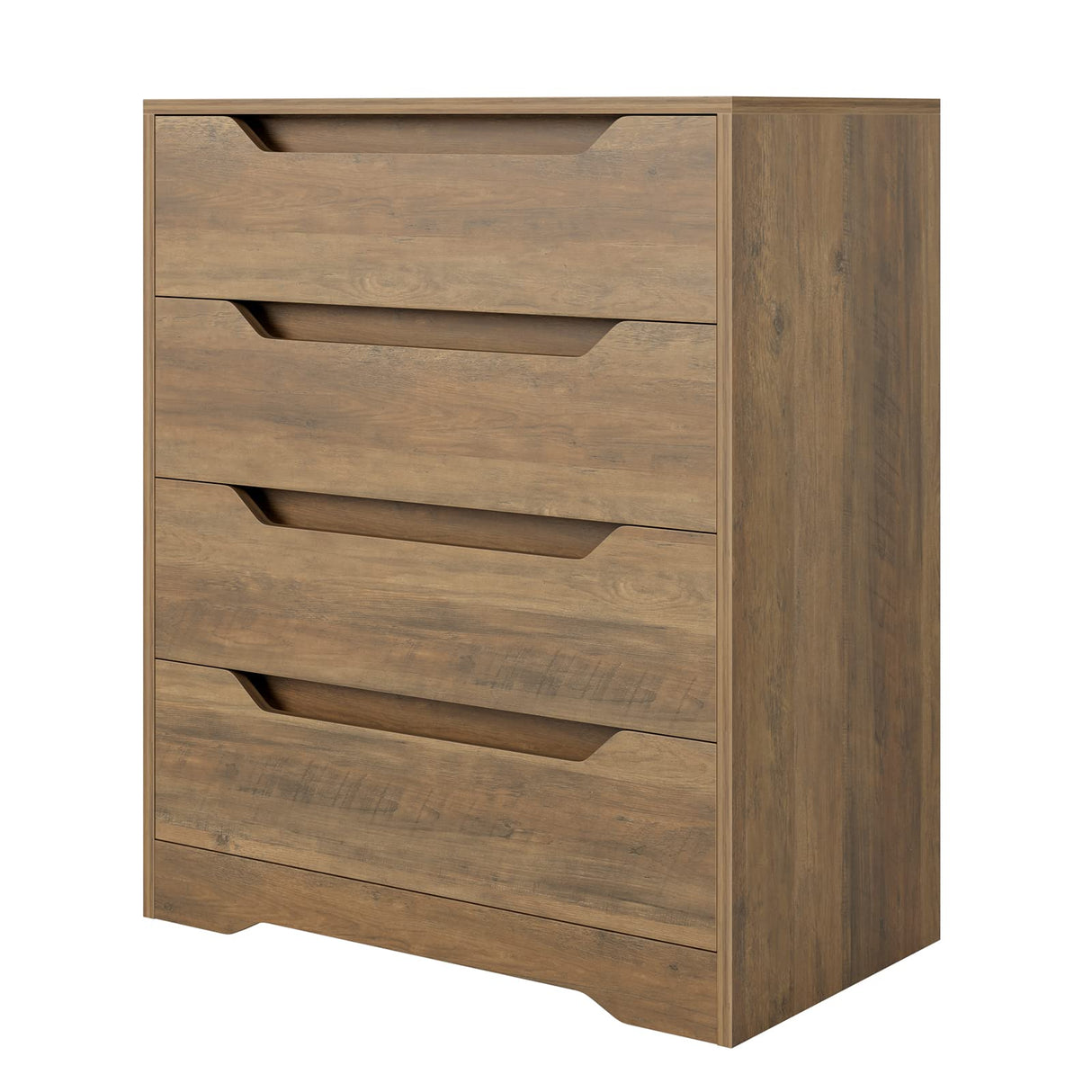 Modern 4 Drawer Dresser, Chest of Drawers with Storage, Wood Storage