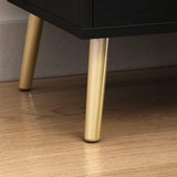 Nightstand Set of 2 Modern Bedside Table with Metal Legs Minimalist and Versatile