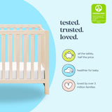 4-in-1 Low-Profile Convertible Crib in Washed Natural, Greenguard Gold