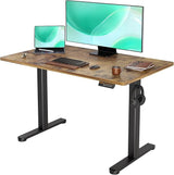 Electric Standing Desk, Adjustable Height Stand up Desk, 48x24 Inches Sit Stand Home Office Desk with Splice Board,White Top