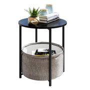 Coffee Table with Storage, Round Center Table for Living Room, Bedroom
