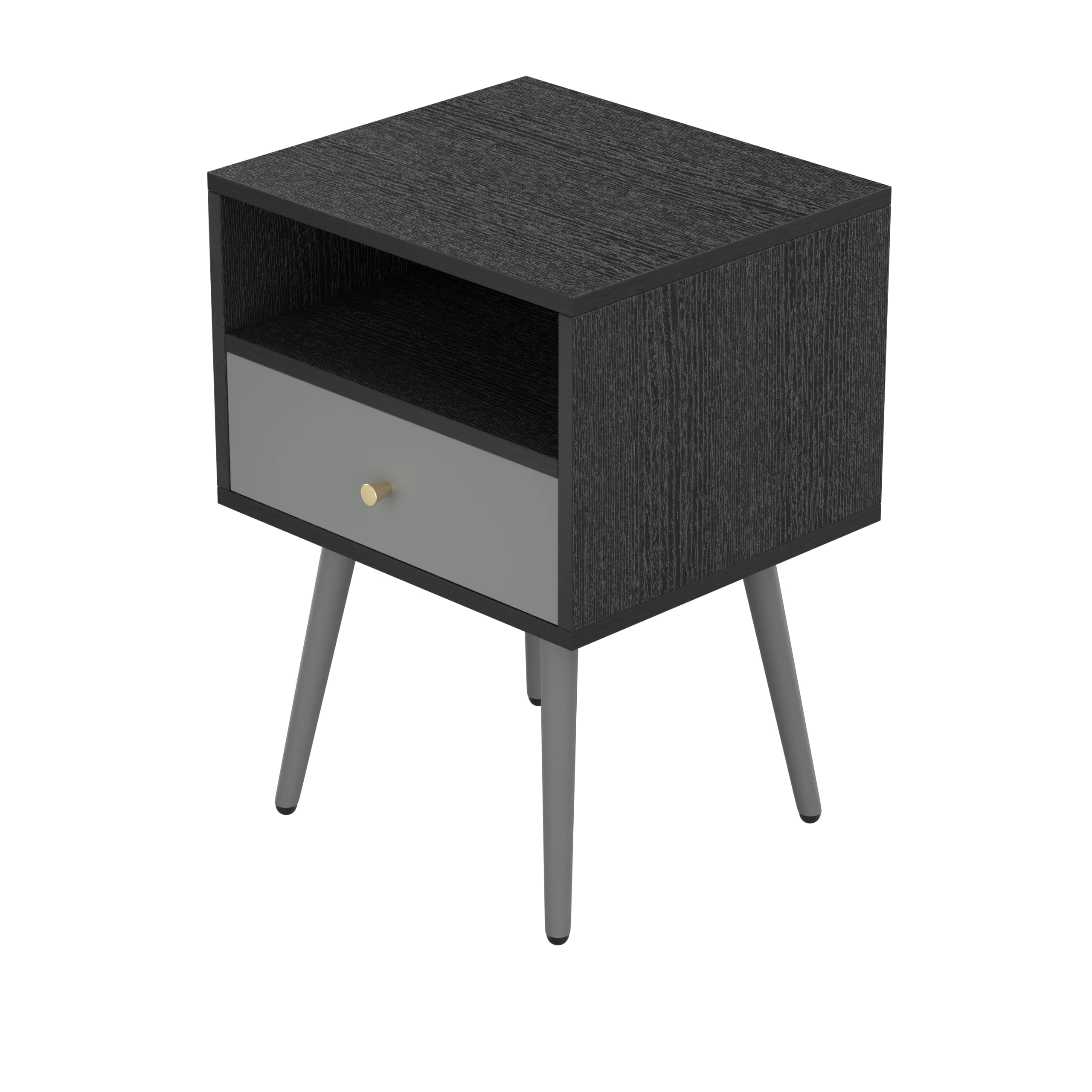 Drawers Set of 2 Modern Bedroom Set Nightstand