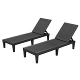 Outdoor Lounge Chairs Set of 2, Quick Assembly & Waterproof Patio Chaise Lounge