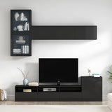 93 Inch TV Stand, High Gloss Television Stands with Ample Storage Space