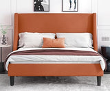 Queen Bed Frame, Platform Bed Frame Queen Size with Upholstered Headboard, Modern