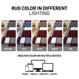 Modern Geometric Red Area Rug 5'3" x 7'3" - Non-Shedding