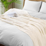 Cooling Muslin Throw Blanket for Hot Sleepers, 60% Rayon Derived from Bamboo,