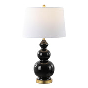 JYL4023C Bowen 27.5" Contemporary Transitional Ceramic Gourd LED Table Lamp