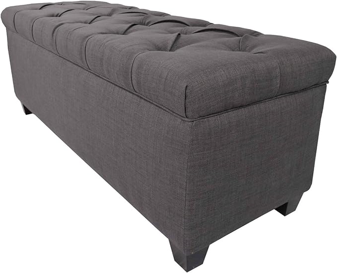 Candice Pumpkin Upholstered Storage Bench,