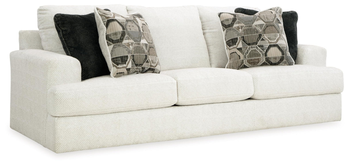 Karinne Coastal Sofa with Non-skid Legs, White