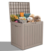 Deck box,30 gallon indoor and outdoor storage box, Waterproof and sun-resistant resin