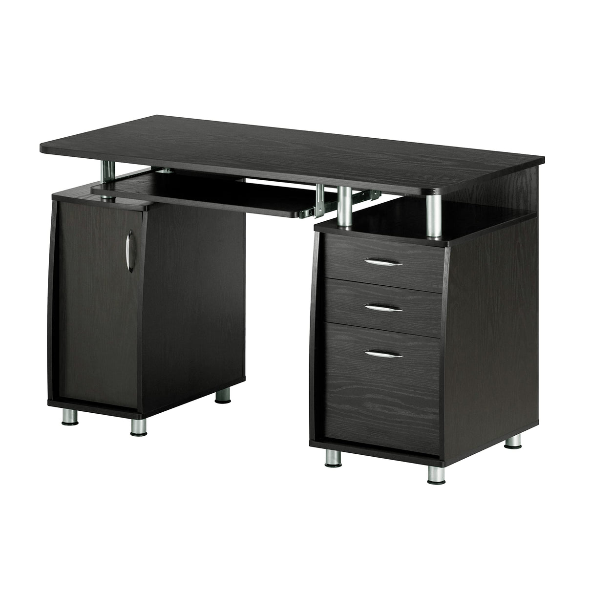 47.25" Ergonomic Computer Drawers & File Cabinet for Home Office Storage