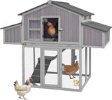 Chicken Coop Double Folding Fir Wood Chicken House