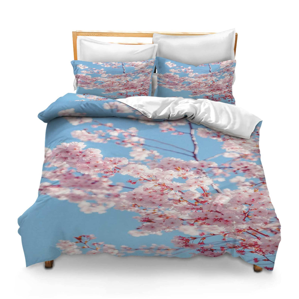 3PCS Comforter Cover Set with 2 Pillow Shams Lightweight Full Flower598