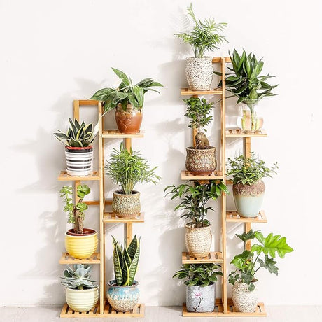 5 Tier 6 Potted Plant Stand Rack Multiple Flower Pot Holder Shelf Indoor Outdoor Planter