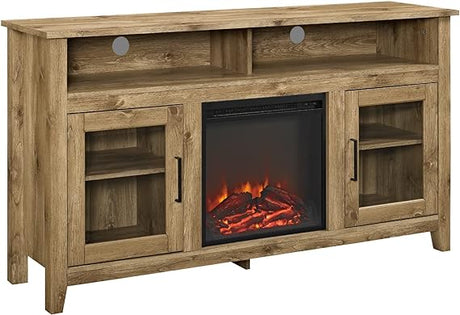 Electric Faux Fireplace TV Stand Mantel Heater